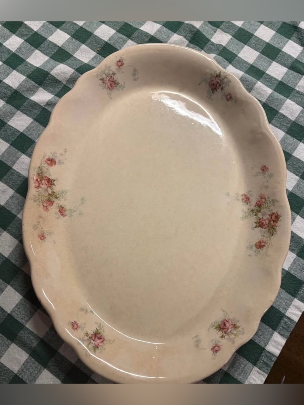 Stained and Crazed Vodrey Platter Vintage